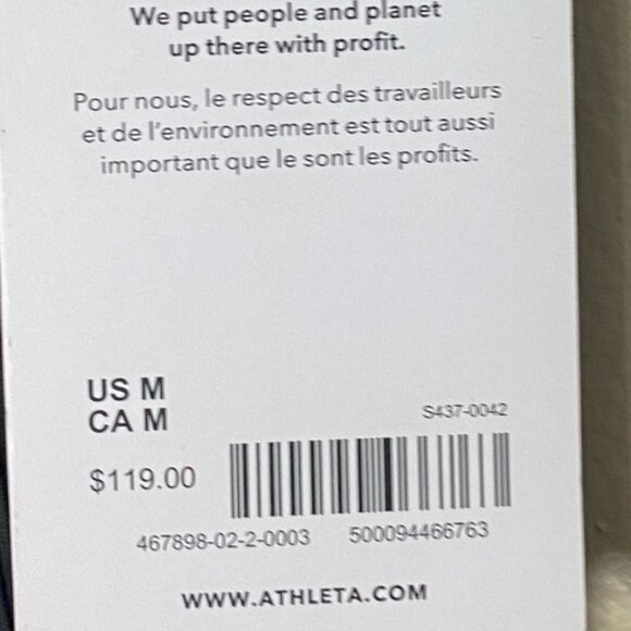 NWT-Athleta Salutation Stash Black Ribbed Flare Size Medium - Picture 6 of 6